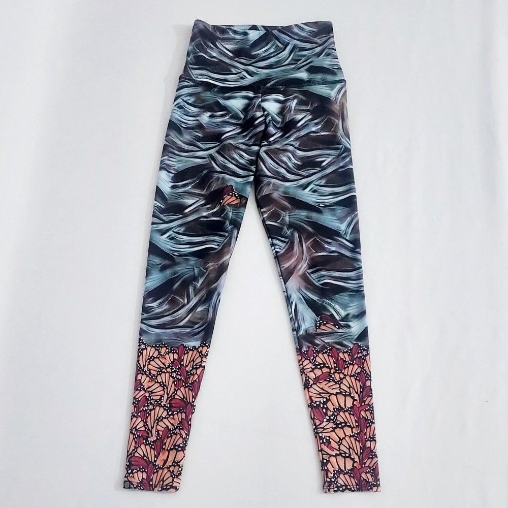 Onzie Women's High-Rise Midi Legging Multicolor Printed Size XS NWOT